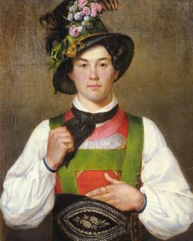 弗朗茨 馮 德弗雷格爾 A YOUNG MAN IN TYROLEAN COSTUME